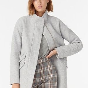 J.Crew Grey Wool Cocoon Coat Sz 12; never worn